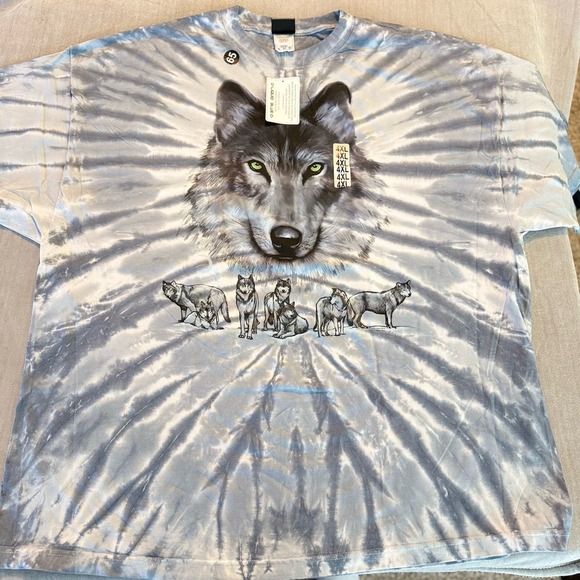 Liquid Blue Other - Liquid Blue Wolf T Shirt 4XL Bronze Tie Dye Gray Wildlife Graphic 2003 Brian Fox